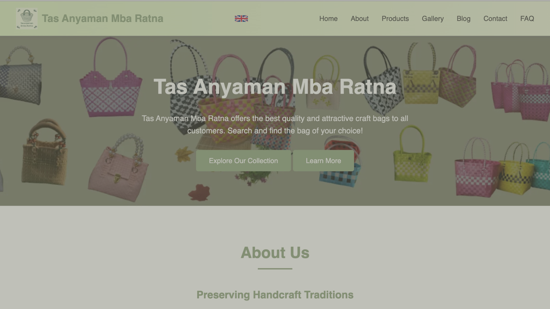 Website UMKM Tas Anyaman Mba Ratna